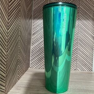 Starbucks Green Tumbler emerald NEW mirror finish shiny